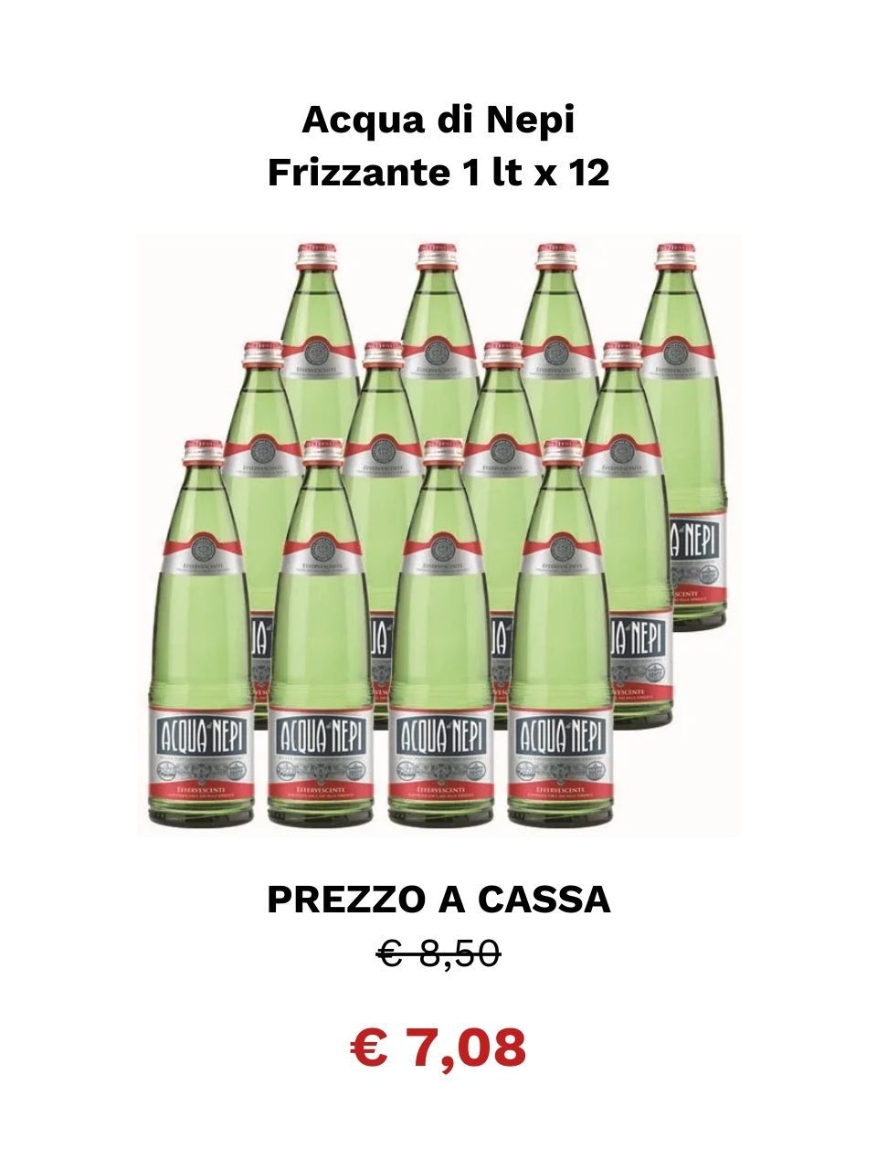 Acqua di Nepi Frizzante. Acqua a domicilio Roma