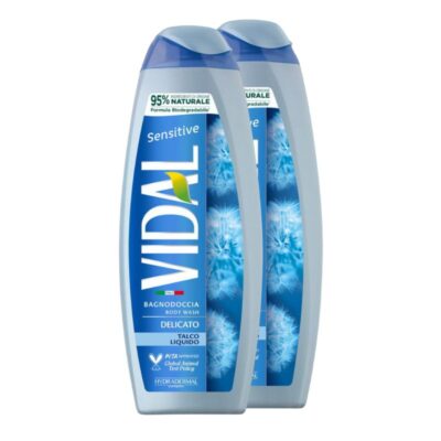 Vidal Bagnodoccia Sensitive Talco Liquido | 2 x 600 ml