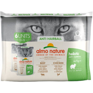 Almo Nature Gatto Anti-Hairball Manzo Pollo 6 x 70 g