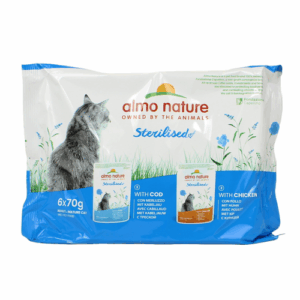 Almo Nature Gatto Sterilised Merluzzo Pollo 6 x 70 g