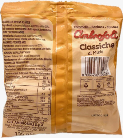 Ambrosoli Busta Caramelle Al Miele 130 g
