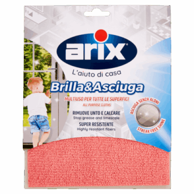 Arix Panno Brilla & Asciuga Rosa 29 x 36 cm