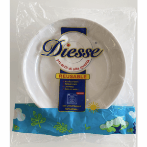 Bibo 20 Piatti Bioplastica Dessert Rossi 17 cm