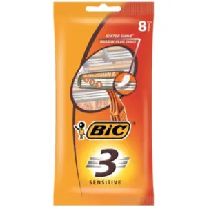 Bic 3 Rasoio Usa e Getta Sensitive x8