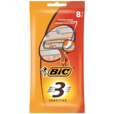 Bic 3 Rasoio Usa e Getta Sensitive x8