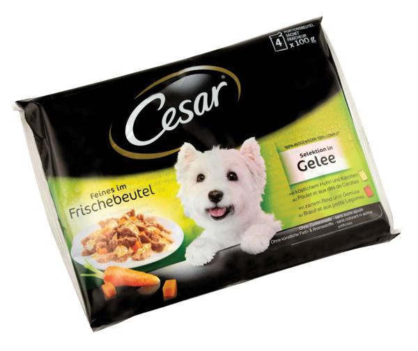 Cesar Pouch Delizie del Giorno Gelatina 4 x 100 g
