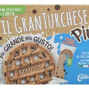 Colussi Biscotti Gran Turchese Integrali con Gocce di Cioccolato 340 g