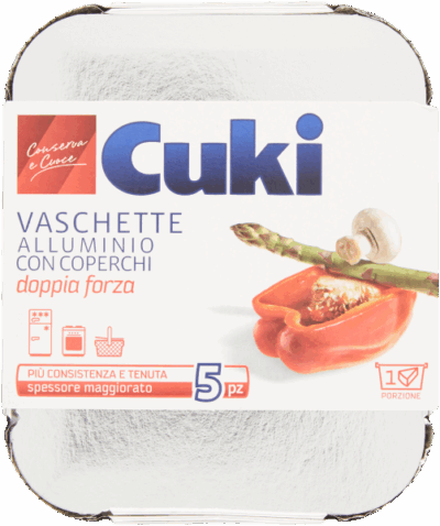 Cuki Vaschette Con Coperchio 1 Porzione x 5 pz R31