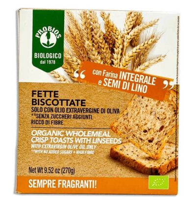 D&D Fette Biscottate Integrali senza Zucchero 270 g