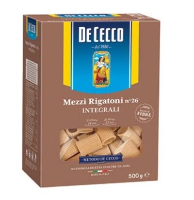 De Cecco Mezzi Rigatoni Integrali 500 g