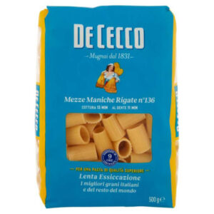 De Cecco Pasta Mezze Penne Rigate 500 g