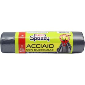 Domopak Spazzy Acciaio con Manici 52 x 60 x 15