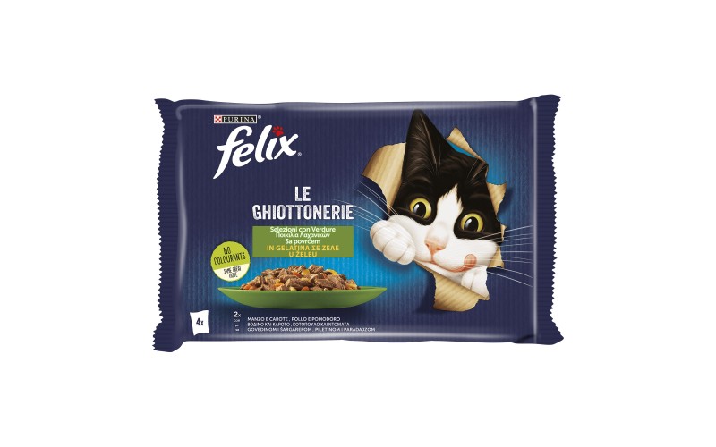 Felix Le Ghiottonerie Manzo e Carote Multipack 4 x 85 g