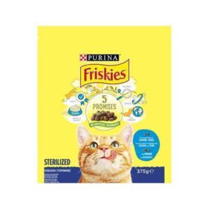 Friskies Croccantini Gatto Sterilizzato Salmone e Verdure 375 g