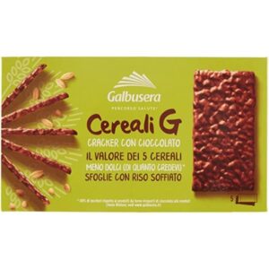 Galbusera Cereali e Cioccolato Fondente Crackers 150 g