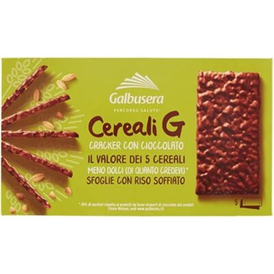 Galbusera Cereali e Cioccolato Fondente Crackers 150 g