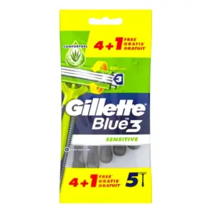 Gillette Blue 3 Rasoio Usa e Getta Sensitive x 4+1