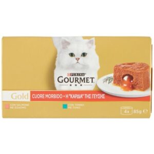 Gourmet Gold Cuore Morbido Tonno e Salmone 4 x 85 g