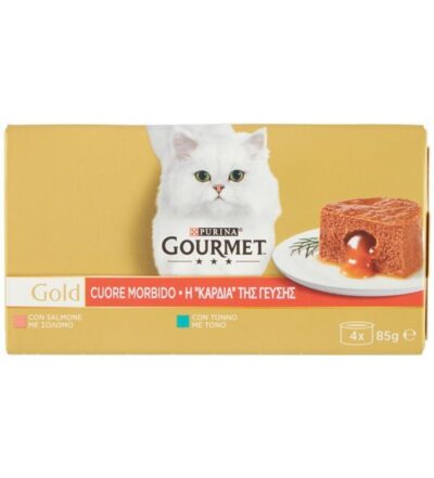 Gourmet Gold Cuore Morbido Tonno e Salmone 4 x 85 g