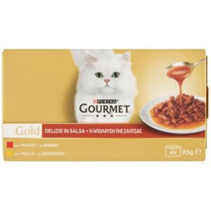 Gourmet Gold Delizie in Salsa Pollo e Manzo 4 x 85 g
