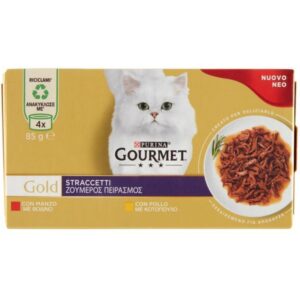 Gourmet Gold Straccetti Manzo/Pollo 4 x 85 g