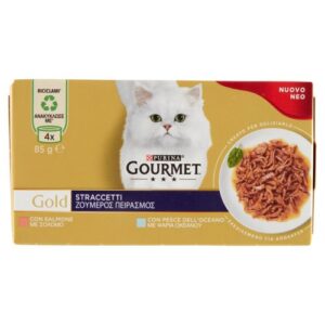Gourmet Gold Straccetti Pesce/Salmone 4 x 85 g