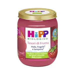 Hipp Omogeneizzato Bio Mela Fragola Lampone 160 g