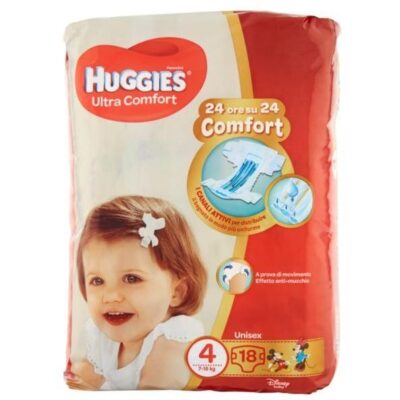 Huggies Pannolini Ultra Confezione da 18 Pezzi 7-18 kg N. 4