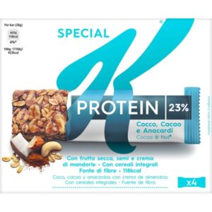 Kellogg's Barrette Proteiche x4 Cacao Cocco Ananas 112 g