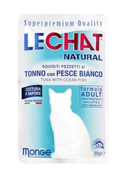 Le Chat Buste Natural Tonno/Pesce Bianco 80 g