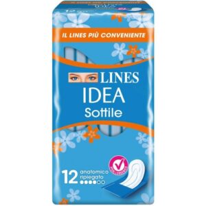 Lines Assorbenti Idea Sottile Anatomico Ripiegato x 12