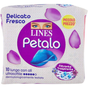Lines Assorbenti Petalo Ultra Lungo con Ali x 10