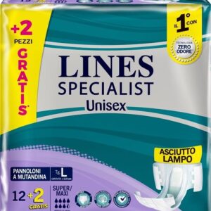 Lines Specialist Pannolino Mutanda Taglia L 12+2