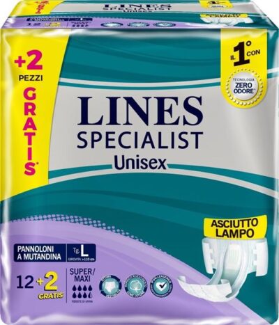 Lines Specialist Pannolino Mutanda Taglia L 12+2