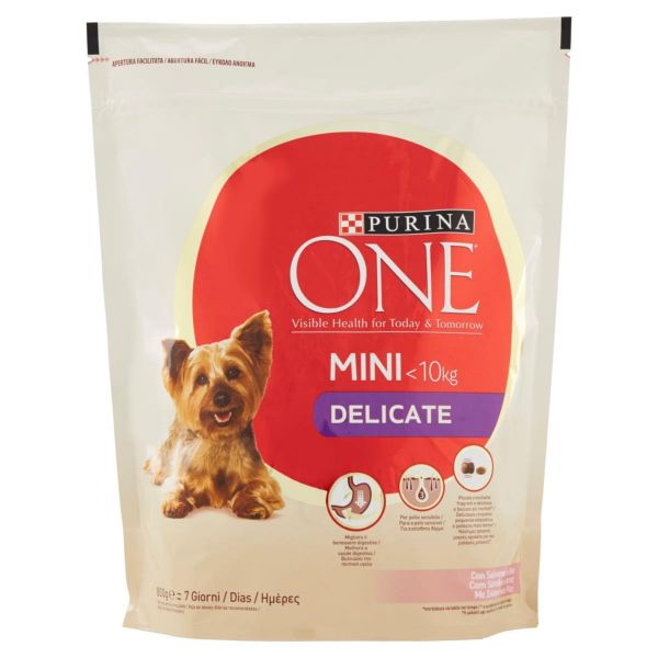 One Cibo per Cani Mini Delicate Salmone e Riso 800 g