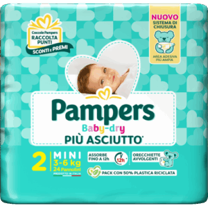 Pampers Baby Dry Mini 24 Pezzi N. 2