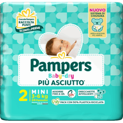 Pampers Baby Dry Mini 24 Pezzi N. 2