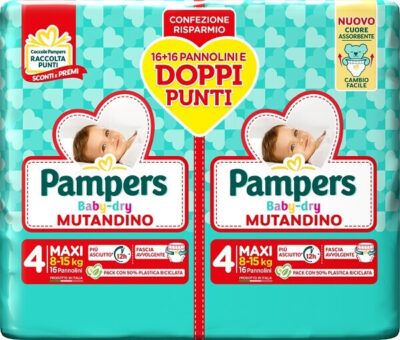 Pampers Baby Dry Mutandine per Doppi Maxi 46 pezzi