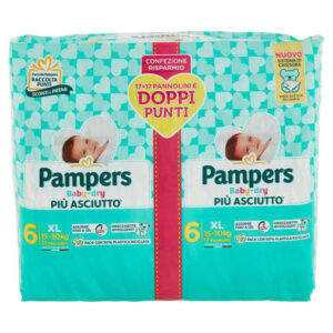 Pampers Pannolini Baby Dry per Doppia XL x 34 n. 6