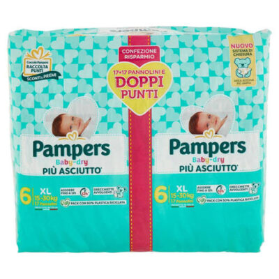 Pampers Pannolini Baby Dry per Doppia XL x 34 n. 6