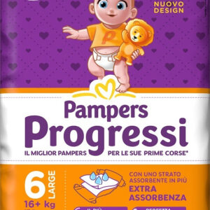 Pampers Pannolini Progressi Extra Large 17 pezzi 16+ kg Taglia 6