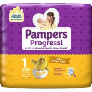 Pampers Pannolini Progressi New Born x28 2/5 kg N.1