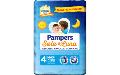 Pampers Pannolini Sole e Luna Maxi 17 Pezzi 7/18 kg N. 4