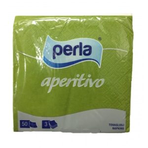 Perla 50 Tovaglioli Aperitivo 3 Veli 24x24 cm