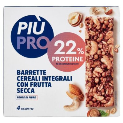 Piupro Barretta Frutta Secca e Cereali 4 x 28 g
