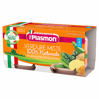 Plasmon Omogeneizzato Verdure Miste 2 x 80 g