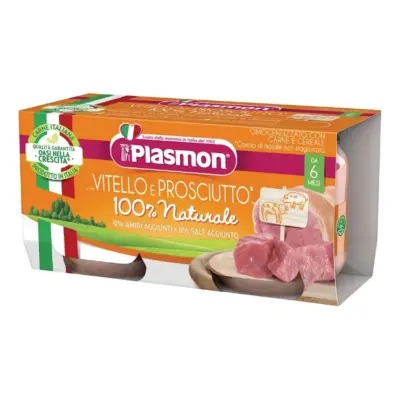 Plasmon Omogeneizzato Vitello e Prosciutto 2 x 80 g