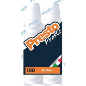 Presto Bicchieri Bianchi 200 ml x 100 PS