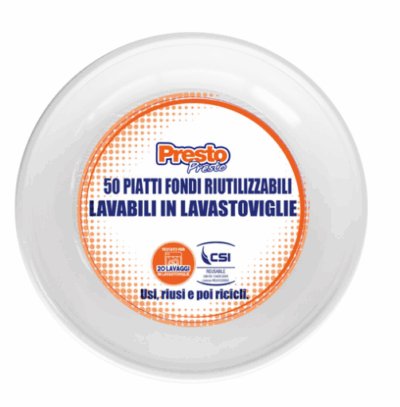 Presto Piatti Riutilizzabili Fondi x 50