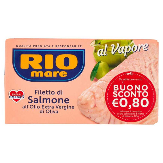 Riomare Filetti di Salmone Naturale 125 g